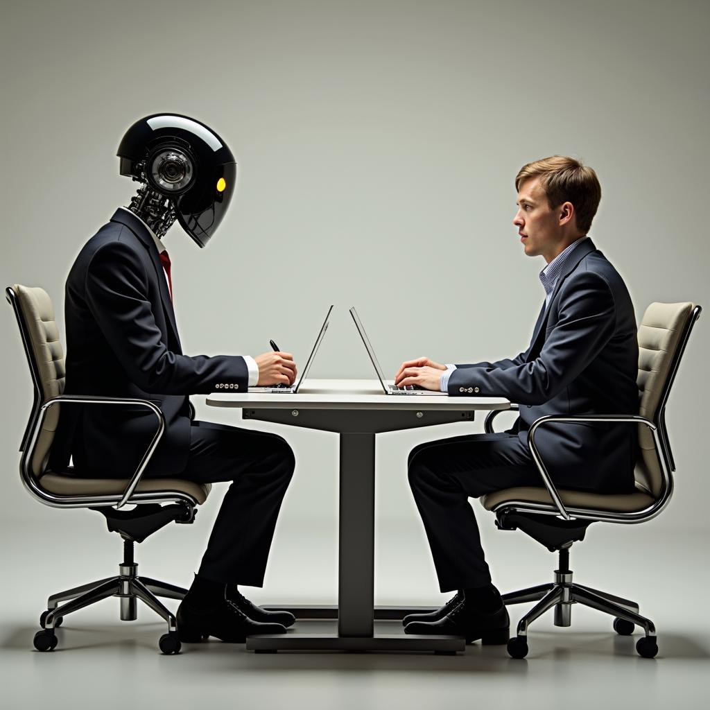 Human answering questions in a Reverse Turing Test game with an AI investigator